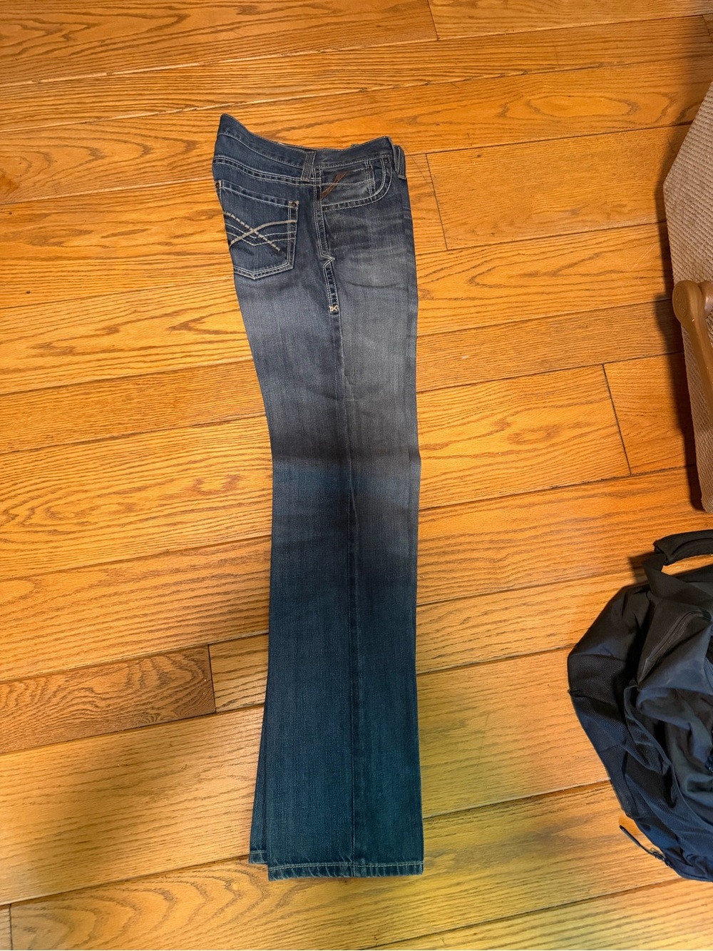 Ariat Men's Dark Blue Wide Leg Jeans